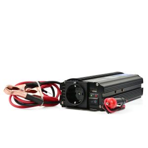 Geko 12V to 230V Car Power Inverter 500W with clamps and cigarette lighter adapter - Car inverter