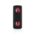 JVC XS-E423B Black Portable Bluetooth Speaker - Front View with Red LED Lights