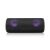 JVC XS-E423B Black Portable Bluetooth Speaker - Front View with Purple LED Lights