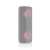 JVC XS-E423G portable Bluetooth speaker in grey, side view with LED lights on