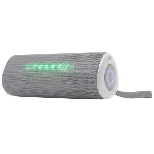 JVC XS-E423G portable Bluetooth speaker in grey, angled view