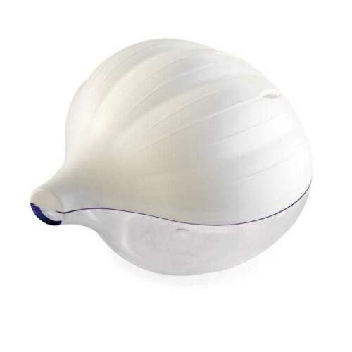 Snips Garlic Saver, white garlic shaped container for storing peeled garlic cloves, keeps garlic fresh and odorless in the fridge