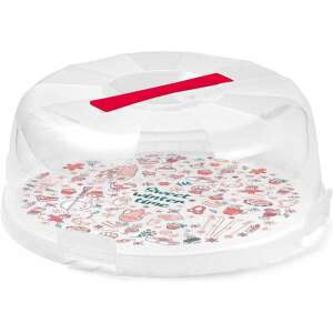 Snips 000223 cupolă pentru tort cu design de iarnă, plastic transparent, diametru de 28 cm - Cutii alimentare