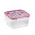 Snips 000225 1.4 liter square plastic food storage container with winter design, closed