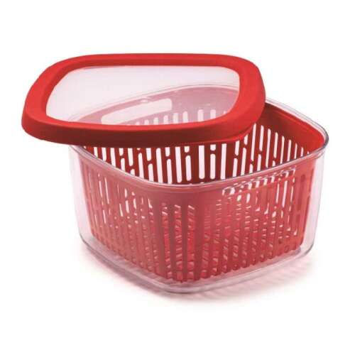 Snips 000765 red 1.5 liter food storage container with removable basket and lid