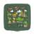 Snips 0.5L dinosaur lunch box, green, for kids, BPA free, microwave safe, dishwasher safe, top view