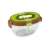 Snips Kiwi-Frucht-Aufbewahrungsbehälter, transparenter Kunststoff, brauner Deckel mit Kiwi-Druck, ovale Form, BPA-frei, spülmaschinenfest, kühlschrankgeeignet