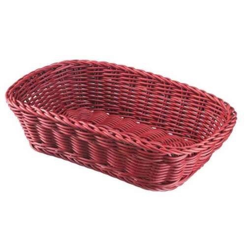 Westmark red woven basket, 26.5x19x7 cm, for bread, fruit, or other food storage