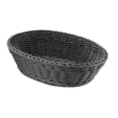 Westmark 02036308501 Weidenkorb, 26,5x19x7 cm, oval, grau