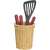 Westmark 02060530101 beige wicker utensil holder, 14x16 cm, holding kitchen utensils