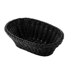 Black oval wicker bread basket, Westmark 02087319101 - Storage Box & Basket
