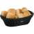 Black oval wicker bread basket filled with bread rolls, Westmark 02087319101