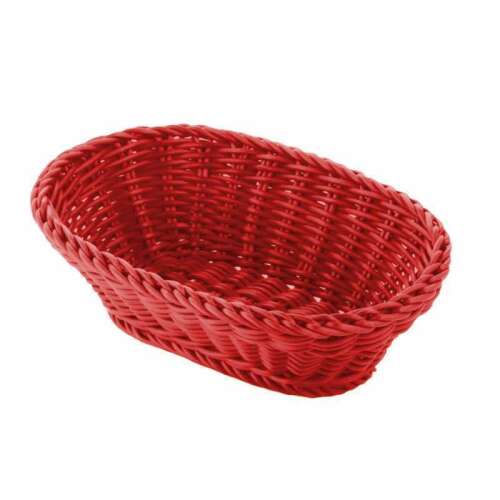 Westmark red oval wicker basket, 23.5x16x6.5 cm