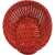 Westmark red oval wicker basket, bottom view