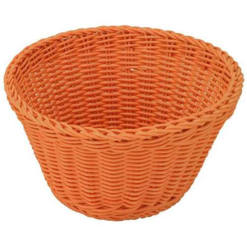 Orange Westmark wicker basket, 22 cm diameter, 12 cm high