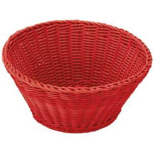 Red woven plastic basket, Westmark 02091279101, 28 cm diameter, 12 cm high - Storage Box & Basket