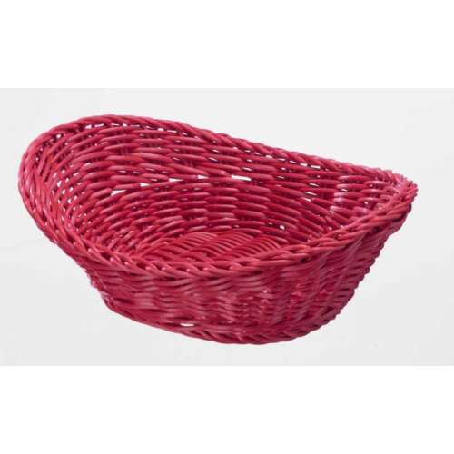 Red woven oval basket, Westmark 02096179101, 23.5x18x8/6 cm