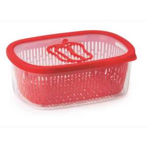 Snips 021488 Plastic vegetable container, 4 litres, with removable basket, red