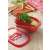 Snips 021488 red plastic vegetable storage container with removable basket and lid, 4 liter, in use