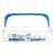 Snips 7 liter food storage container with ice packs, featuring a blue handle and a clear plastic design