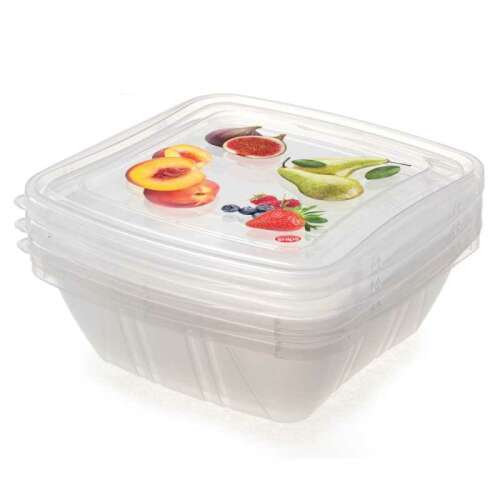 Snips 0,5 Liter Frischhaltebehälter, 3er Set, BPA-frei, mikrowellengeeignet, gefrierschrankgeeignet, spülmaschinenfest