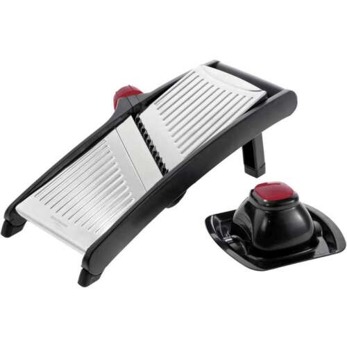 Westmark 11292260 mandoline slicer, black and red, with julienne and slicing blades