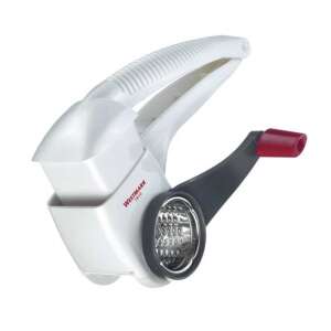 Westmark 1172 drum grater, white and gray, with red handle, 3 interchangeable drums - Kitchen tool