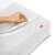 Rayen under bed storage bag, 103x45x16 cm, clear, zippered, for clothes, sweaters, blankets, close-up of zipper
