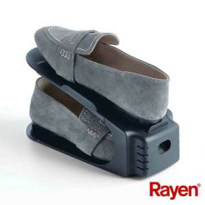 Rayen 2096 shoe organizer, 3 pack, black, stackable, space saving, shoe storage - Shoe Storage