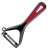 Westmark Gallant swivel peeler, black and red handle, stainless steel blade