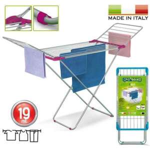 CASABRIKO 43912 suszarka na pranie stojąca, 19 metrów linki suszącej, aluminium, Ergo