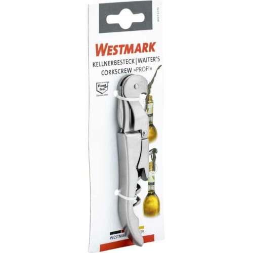 Westmark 60172270 Doppelgelenk-Korkenzieher, rostfrei, Professional