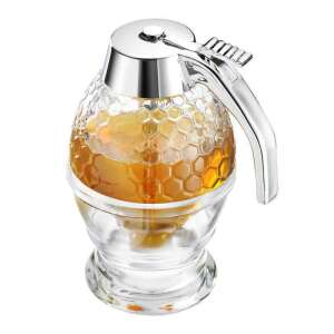 Dispensator de miere Westmark, 200 ml, sticlă, Deluxe, model fagure - Ustensile de bucătărie