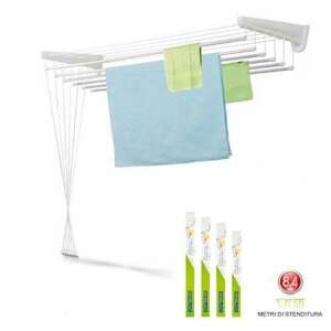 CASABRIKO Roma wall mounted clothes drying rack, 140 cm wide, 8.4 meters of drying line - Casabriko