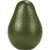 Snips avocado keeper container, green plastic avocado shaped container, showing the container closed