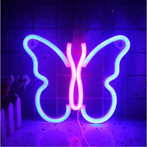 Wanxing Pillangó Formájú LED Neon Világítás 23x19cm