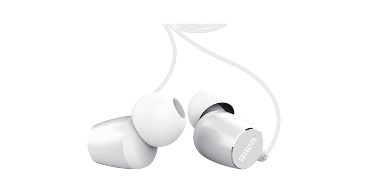 Aiwa ESTM-30WT Ultra compact dynamic wired earphones with hands-free mobile phone 95134886