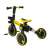 SportTrike Baby 3 az 1-ben sárga tricikli állítható tolókarral és lábtartóval