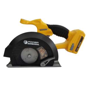 Žltá a čierna hračka kotúčová píla, značka Power Tools, hračka na hranie rolí pre deti - Remeselné práce