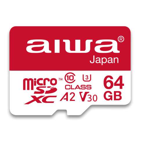 Aiwa MSDV30-64GB Micro SDHC Speicherkarte mit hoher Kapazität Class10, IP57, 64 GB, V3 4K UHD