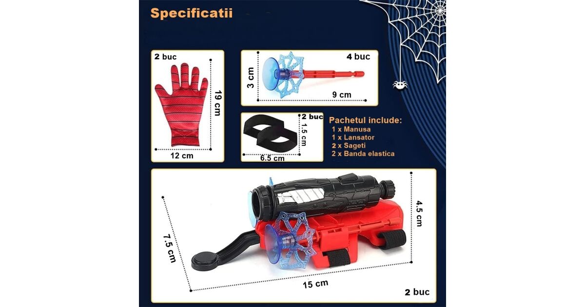 Spiderman-Handschuhe mit Saugnpfen, Schnur und Werfer, DEPOX, rot |  Pepita.com
