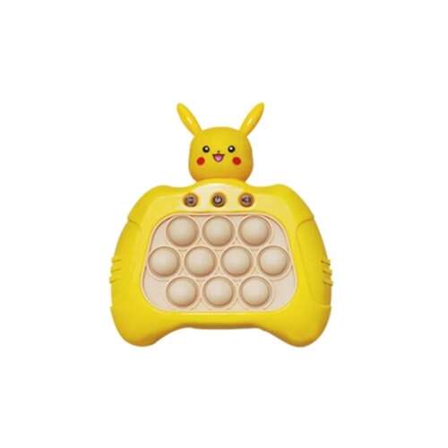Elektromos Pop it játék, Pokemon Pikachu, IdeallStore®, sárga, 13 cm