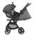Maxi-Cosi Soho stroller with car seat, grey, with brown leather handle