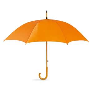 Umbrelă automată portocalie cu mâner din lemn, marca Automata - Umbrele