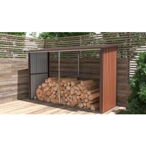 G21 WOH 682 Tüzifa Tároló - Barna - Fával töltve - Tűzifa állvány