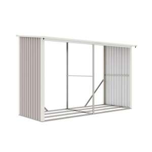 G21 WOH 682 tüzifa tároló, 302 x 119 cm, szürke - Kandalló & Kályha kiegészítő