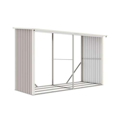 G21 WOH 682 tüzifa tároló, 302 x 119 cm, szürke