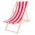 Dechland piros-fehér csíkos napozószék