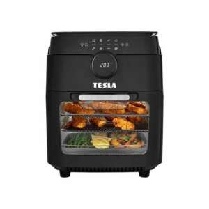 TESLA AirCook & Grill QG800 WiFi Air Fryer with Rotisserie, 12L, Black - Air fryer