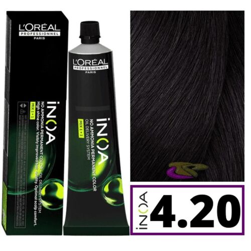 L'Oréal Professionnel INOA Ammóniamentes Hajfesték 4.20 - 60ml 113342067 - L'Oréal Paris